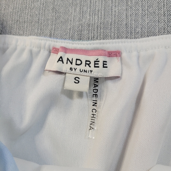 Andree By Unit Small Womens Dress Pastel Rainbow Flutter Sleeve Flowy EUC - Picture 11 of 13